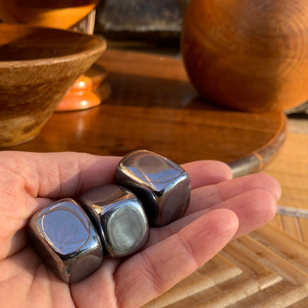 Hematite Tumbled Cube