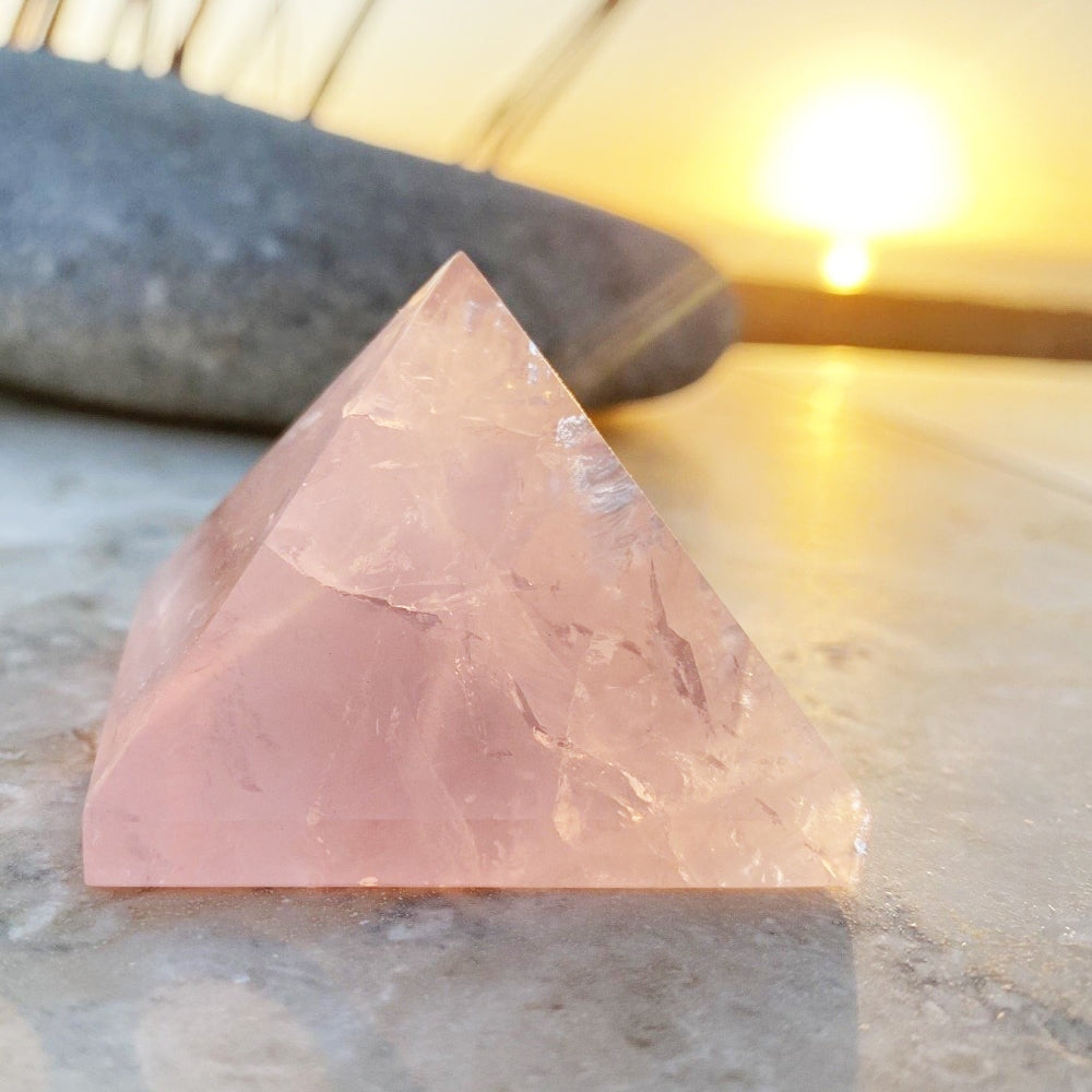 Rose Quartz Pyramid - Medium - pyramids