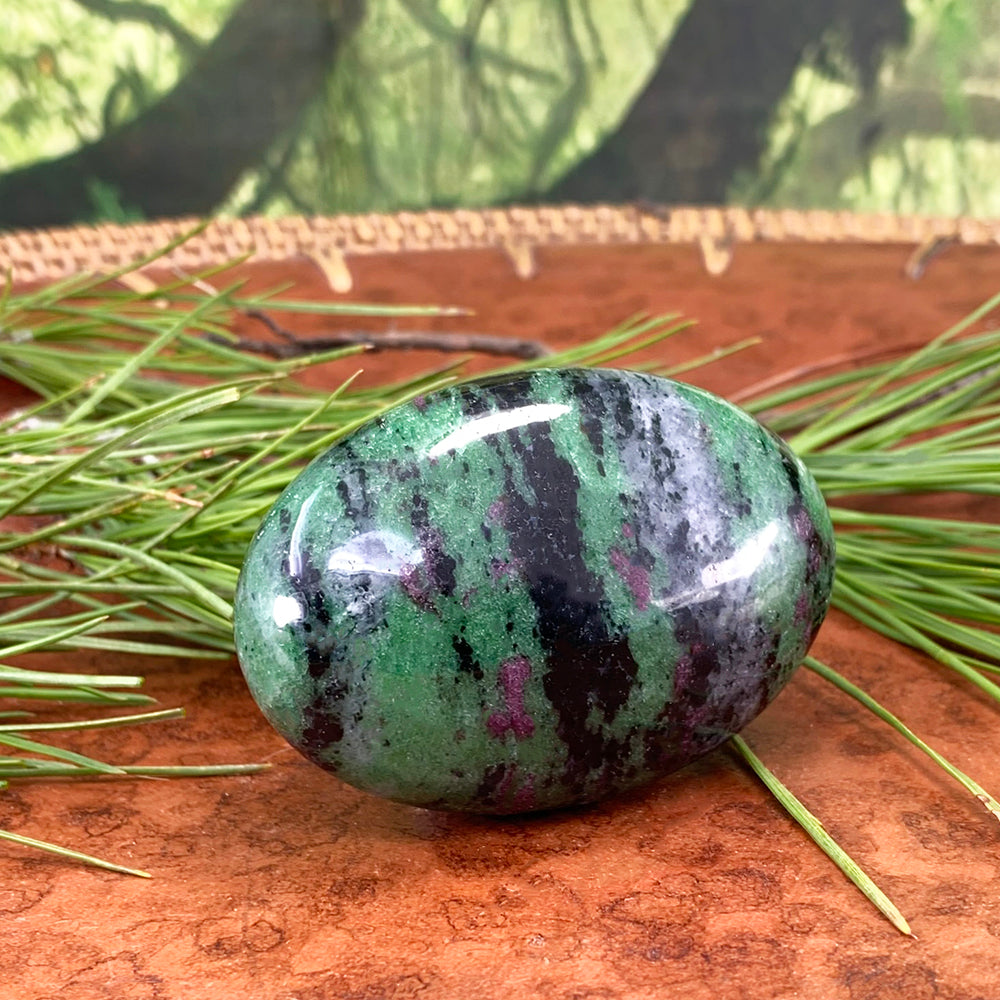 Ruby In Zoisite Palmstone